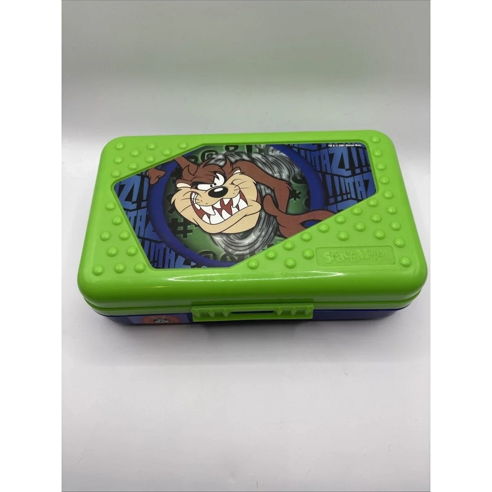 Vintage Taz Looney Tunes Pencil Box Spacemaker Warner Bros &‎ Ruler